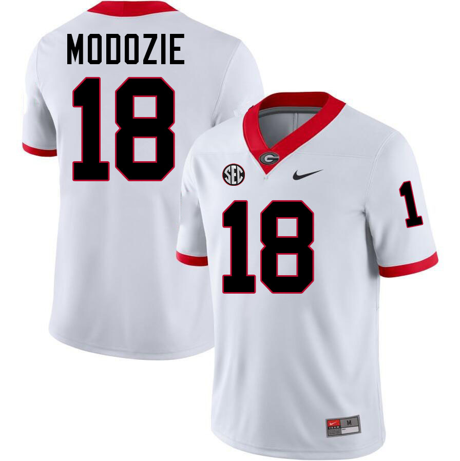 #18 Elo Modozie UGA Jersey,University Of Georgia Bulldogs Football Jersey,Uniforms,Gears-White